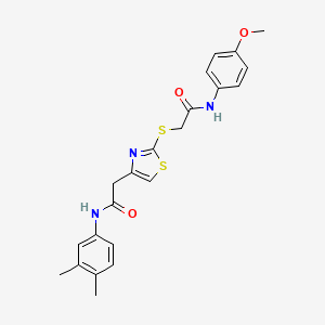 N-(3,4-dimethylphenyl)-2-(2-((2-((4-methoxyphenyl)amino)-2-oxoethyl)thio)thiazol-4-yl)acetamide