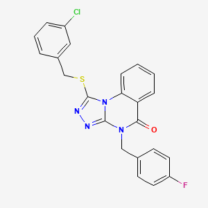 1-[(3-chlorobenzyl)thio]-4-(4-fluorobenzyl)[1,2,4]triazolo[4,3-a]quinazolin-5(4H)-one