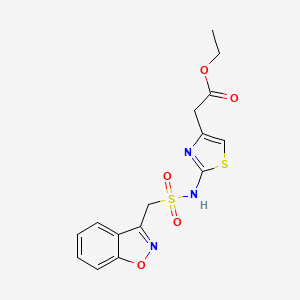 Ethyl 2-(2-(benzo[d]isoxazol-3-ylmethylsulfonamido)thiazol-4-yl)acetate