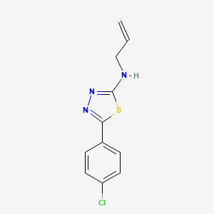 molecular formula C11H10ClN3S B2934018 N-烯丙基-5-(4-氯苯基)-1,3,4-噻二唑-2-胺 CAS No. 15944-99-7