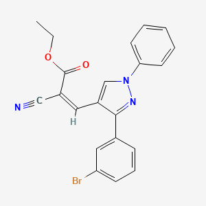(Z)-ethyl 3-(3-(3-bromophenyl)-1-phenyl-1H-pyrazol-4-yl)-2-cyanoacrylate