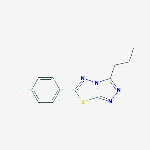 molecular formula C13H14N4S B293402 6-(4-Methylphenyl)-3-propyl[1,2,4]triazolo[3,4-b][1,3,4]thiadiazole 
