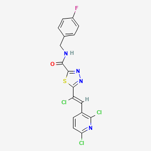 5-[(Z)-1-Chloro-2-(2,6-dichloropyridin-3-yl)ethenyl]-N-[(4-fluorophenyl)methyl]-1,3,4-thiadiazole-2-carboxamide