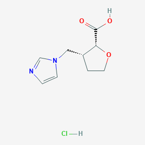 rac-(2R,3R)-3-[(1H-imidazol-1-yl)methyl]oxolane-2-carboxylic acid hydrochloride, cis