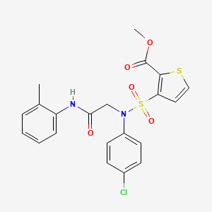 Methyl 3-[(4-chlorophenyl){2-[(2-methylphenyl)amino]-2-oxoethyl}sulfamoyl]thiophene-2-carboxylate