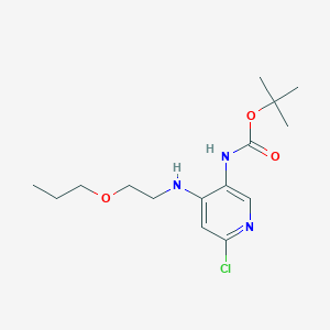 tert-butyl N-{6-chloro-4-[(2-propoxyethyl)amino]-3-pyridinyl}carbamate
