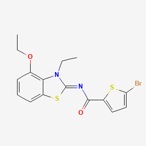 (E)-5-bromo-N-(4-ethoxy-3-ethylbenzo[d]thiazol-2(3H)-ylidene)thiophene-2-carboxamide