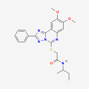 N-(sec-butyl)-2-((8,9-dimethoxy-2-phenyl-[1,2,4]triazolo[1,5-c]quinazolin-5-yl)thio)acetamide