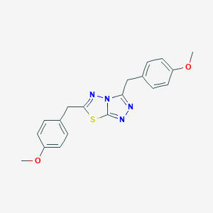 molecular formula C19H18N4O2S B293408 3,6-Bis(4-methoxybenzyl)[1,2,4]triazolo[3,4-b][1,3,4]thiadiazole 