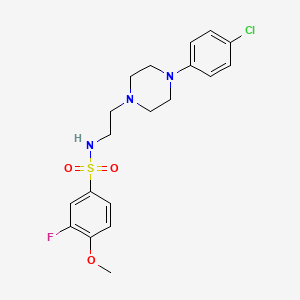 N-(2-(4-(4-chlorophenyl)piperazin-1-yl)ethyl)-3-fluoro-4-methoxybenzenesulfonamide