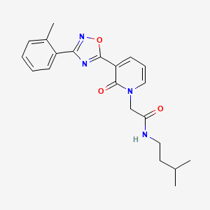 N-isopentyl-2-(2-oxo-3-(3-(o-tolyl)-1,2,4-oxadiazol-5-yl)pyridin-1(2H)-yl)acetamide