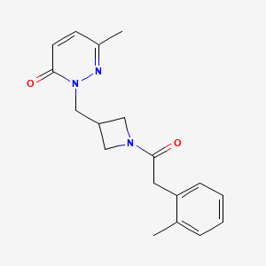 6-Methyl-2-[[1-[2-(2-methylphenyl)acetyl]azetidin-3-yl]methyl]pyridazin-3-one