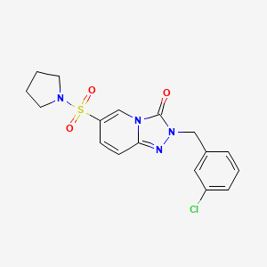 2-(3-chlorobenzyl)-6-(pyrrolidin-1-ylsulfonyl)[1,2,4]triazolo[4,3-a]pyridin-3(2H)-one