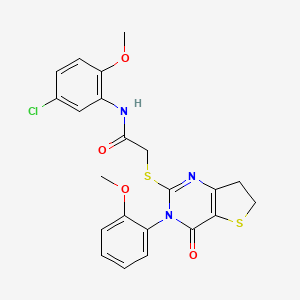 N-(5-chloro-2-methoxyphenyl)-2-[[3-(2-methoxyphenyl)-4-oxo-6,7-dihydrothieno[3,2-d]pyrimidin-2-yl]sulfanyl]acetamide