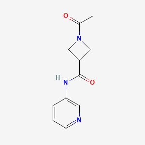 molecular formula C11H13N3O2 B2934112 1-乙酰基-N-(吡啶-3-基)氮杂环丁-3-甲酰胺 CAS No. 1421515-99-2