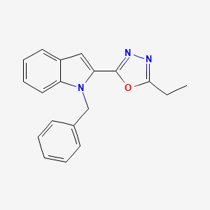 molecular formula C19H17N3O B2934140 2-(1-苄基-1H-吲哚-2-基)-5-乙基-1,3,4-恶二唑 CAS No. 921800-40-0