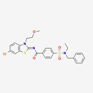 molecular formula C26H26BrN3O4S2 B2934145 (Z)-4-(N-benzyl-N-ethylsulfamoyl)-N-(6-bromo-3-(2-methoxyethyl)benzo[d]thiazol-2(3H)-ylidene)benzamide CAS No. 864976-28-3