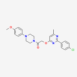 2-((2-(4-Chlorophenyl)-6-methylpyrimidin-4-yl)oxy)-1-(4-(4-methoxyphenyl)piperazin-1-yl)ethanone