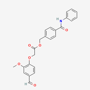 [4-(Phenylcarbamoyl)phenyl]methyl 2-(4-formyl-2-methoxyphenoxy)acetate