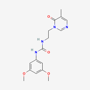 molecular formula C16H20N4O4 B2934149 1-(3,5-dimethoxyphenyl)-3-(2-(5-methyl-6-oxopyrimidin-1(6H)-yl)ethyl)urea CAS No. 1797061-53-0