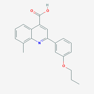 molecular formula C20H19NO3 B2934160 8-Methyl-2-(3-propoxyphenyl)quinoline-4-carboxylic acid CAS No. 900705-40-0