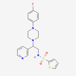 N-(2-(4-(4-fluorophenyl)piperazin-1-yl)-2-(pyridin-3-yl)ethyl)thiophene-2-sulfonamide