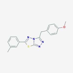 3-(4-Methoxybenzyl)-6-(3-methylphenyl)[1,2,4]triazolo[3,4-b][1,3,4]thiadiazole