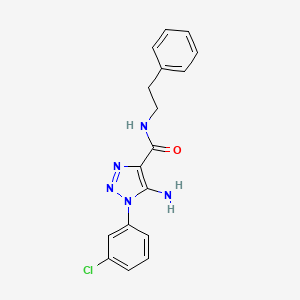 5-amino-1-(3-chlorophenyl)-N-(2-phenylethyl)-1H-1,2,3-triazole-4-carboxamide