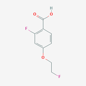 molecular formula C9H8F2O3 B2934186 2-氟-4-(2-氟乙氧基)苯甲酸 CAS No. 1695242-30-8