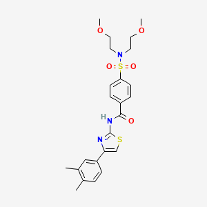 4-[bis(2-methoxyethyl)sulfamoyl]-N-[4-(3,4-dimethylphenyl)-1,3-thiazol-2-yl]benzamide