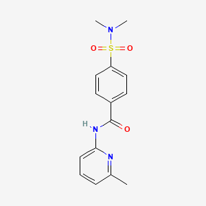 molecular formula C15H17N3O3S B2934202 4-(dimethylsulfamoyl)-N-(6-methylpyridin-2-yl)benzamide CAS No. 313646-71-8