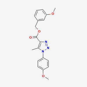 molecular formula C19H19N3O4 B2934204 3-methoxybenzyl 1-(4-methoxyphenyl)-5-methyl-1H-1,2,3-triazole-4-carboxylate CAS No. 946214-69-3