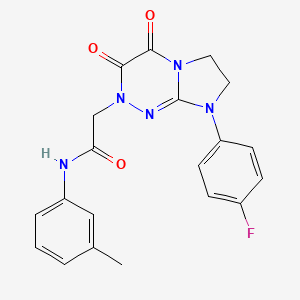 molecular formula C20H18FN5O3 B2934206 2-(8-(4-fluorophenyl)-3,4-dioxo-3,4,7,8-tetrahydroimidazo[2,1-c][1,2,4]triazin-2(6H)-yl)-N-(m-tolyl)acetamide CAS No. 941976-21-2