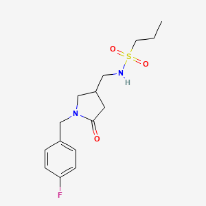 N-((1-(4-fluorobenzyl)-5-oxopyrrolidin-3-yl)methyl)propane-1-sulfonamide