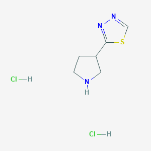 2-Pyrrolidin-3-yl-1,3,4-thiadiazole;dihydrochloride