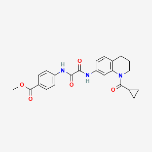 Methyl 4-(2-((1-(cyclopropanecarbonyl)-1,2,3,4-tetrahydroquinolin-7-yl)amino)-2-oxoacetamido)benzoate