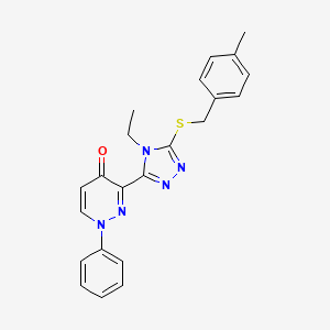 3-[4-Ethyl-5-[(4-methylphenyl)methylthio]-1,2,4-triazol-3-yl]-1-phenyl-4-pyridazinone