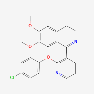 molecular formula C22H19ClN2O3 B2934231 1-[2-(4-Chlorophenoxy)pyridin-3-yl]-6,7-dimethoxy-3,4-dihydroisoquinoline CAS No. 1023554-63-3