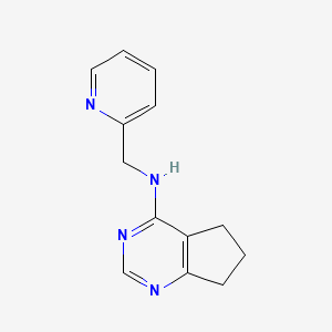 molecular formula C13H14N4 B2934247 N-(pyridin-2-ylmethyl)-6,7-dihydro-5H-cyclopenta[d]pyrimidin-4-amine CAS No. 1340896-19-6