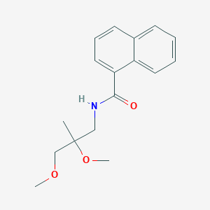 molecular formula C17H21NO3 B2934248 N-(2,3-dimethoxy-2-methylpropyl)-1-naphthamide CAS No. 2034586-00-8