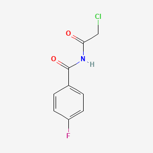 molecular formula C9H7ClFNO2 B2934254 N-(2-氯乙酰基)-4-氟苯甲酰胺 CAS No. 897027-67-7