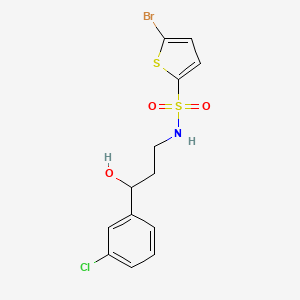 5-bromo-N-(3-(3-chlorophenyl)-3-hydroxypropyl)thiophene-2-sulfonamide