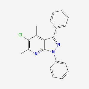 molecular formula C20H16ClN3 B2934264 5-chloro-4,6-dimethyl-1,3-diphenyl-1H-pyrazolo[3,4-b]pyridine CAS No. 58589-64-3