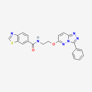 N-(2-((3-phenyl-[1,2,4]triazolo[4,3-b]pyridazin-6-yl)oxy)ethyl)benzo[d]thiazole-6-carboxamide