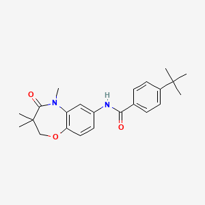 4-(tert-butyl)-N-(3,3,5-trimethyl-4-oxo-2,3,4,5-tetrahydrobenzo[b][1,4]oxazepin-7-yl)benzamide