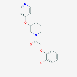 molecular formula C19H22N2O4 B2934275 2-(2-甲氧基苯氧基)-1-(3-(吡啶-4-氧基)哌啶-1-基)乙酮 CAS No. 2034275-15-3
