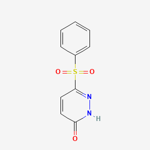 molecular formula C10H8N2O3S B2934277 6-(Benzenesulfonyl)-2,3-dihydropyridazin-3-one CAS No. 141060-78-8