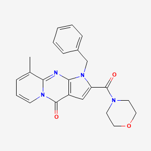 molecular formula C23H22N4O3 B2934287 1-benzyl-9-methyl-2-(morpholine-4-carbonyl)pyrido[1,2-a]pyrrolo[2,3-d]pyrimidin-4(1H)-one CAS No. 900263-55-0