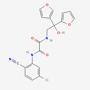 N1-(5-chloro-2-cyanophenyl)-N2-(2-(furan-2-yl)-2-(furan-3-yl)-2-hydroxyethyl)oxalamide