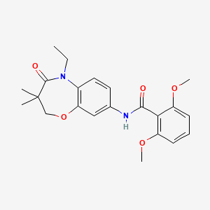 N-(5-ethyl-3,3-dimethyl-4-oxo-2,3,4,5-tetrahydrobenzo[b][1,4]oxazepin-8-yl)-2,6-dimethoxybenzamide